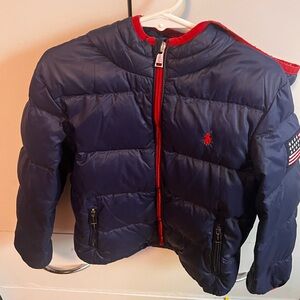 Polo by Ralph Lauren Kids Puffer Jacket in Navy and Red